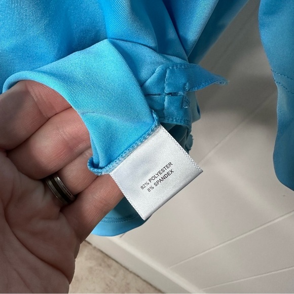 Peter Millar Summer Comfort Blue Polo Shirt - Picture 8 of 9